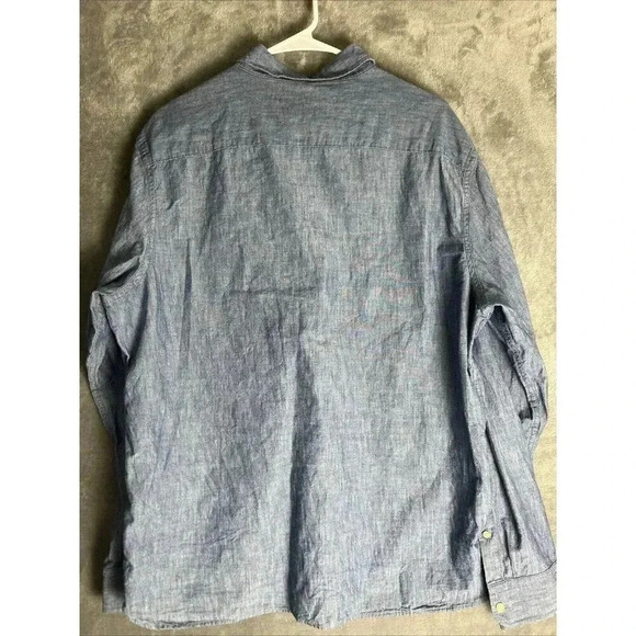 Banana Republic Mens XL Slim Fit Chambray Button Down Shirt Preppy Western City - Picture 3 of 7